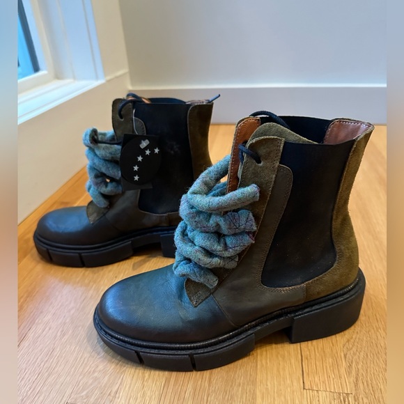 Papucei hand crafted green boots size 36 NWT - Picture 4 of 14